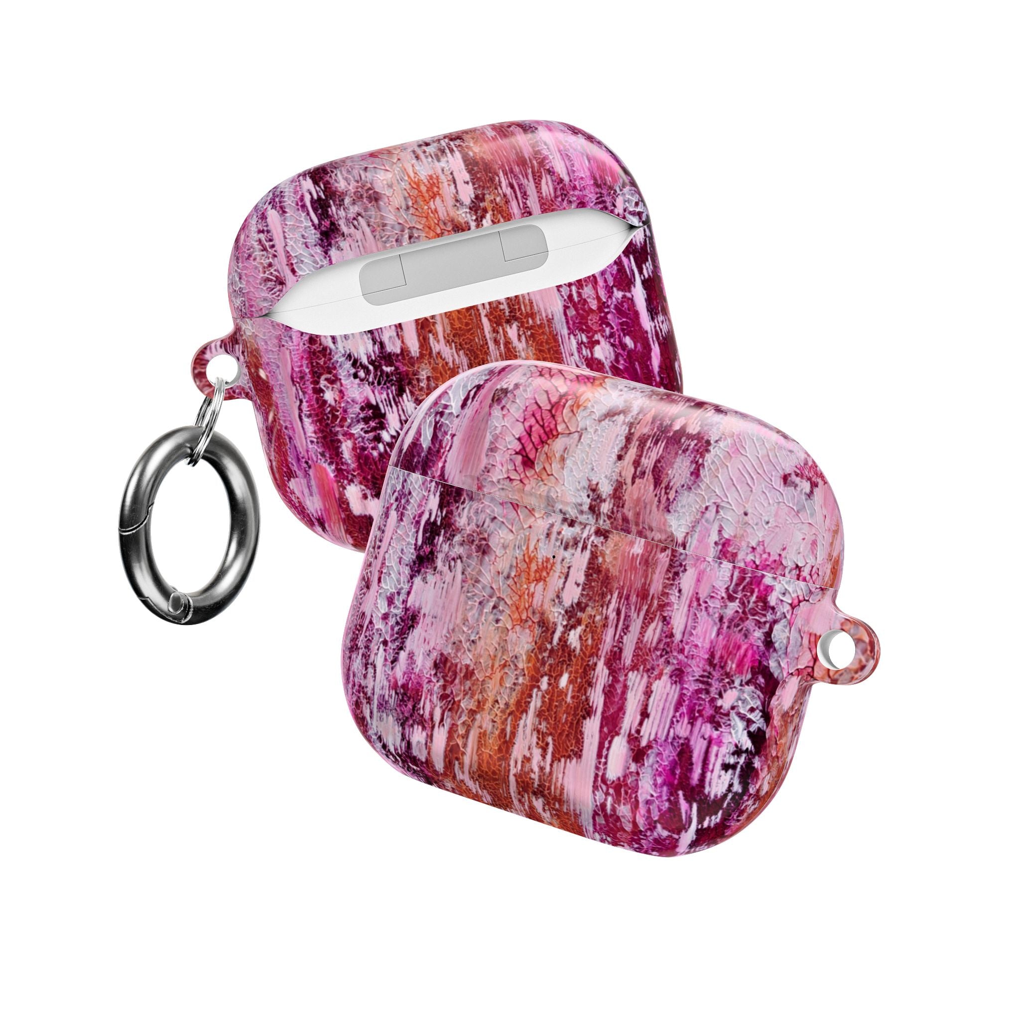 Abstract Pink Marble AirPod Case – Protective Artistic Earbud Cover
