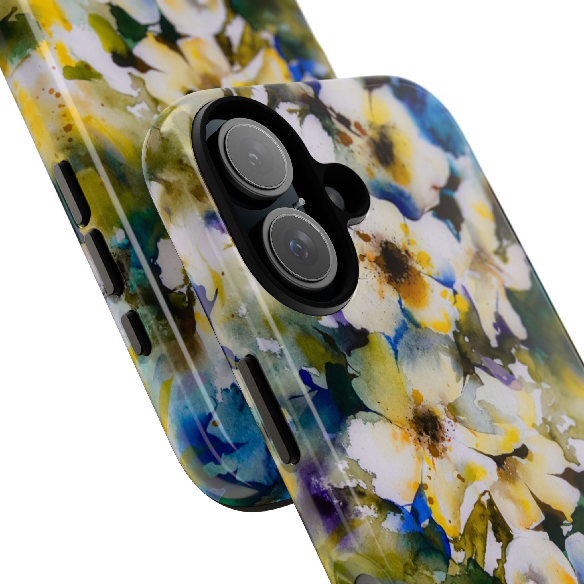 Floral Watercolor Tough Case – Yellow White Blossom Phone Cover