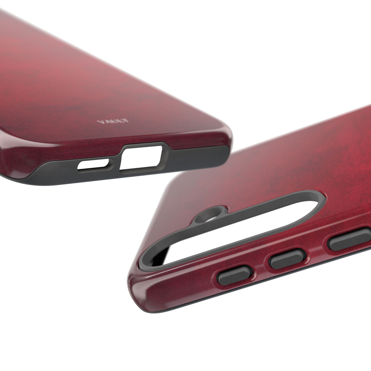 Red Leather Texture Phone Case Impact-Resistant Case