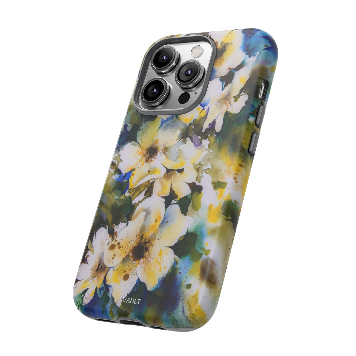 Floral Watercolor Tough Case – Yellow White Blossom Phone Cover