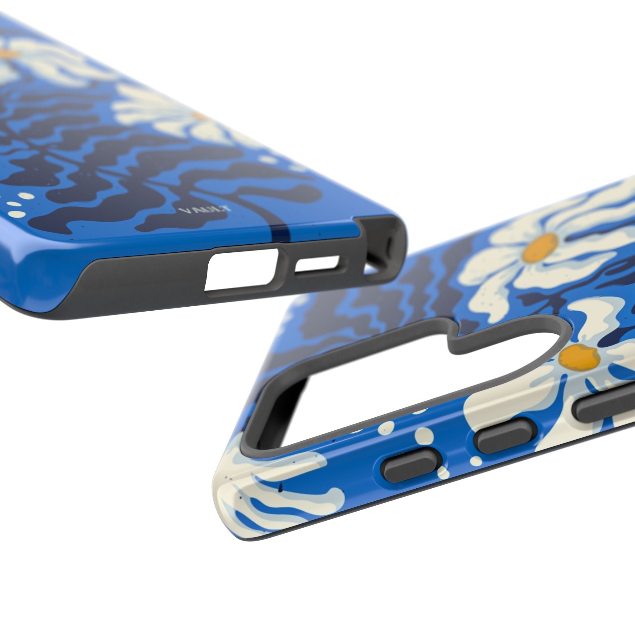 Blue Daisy Tough Phone Case — Floral Protective Phone Cover
