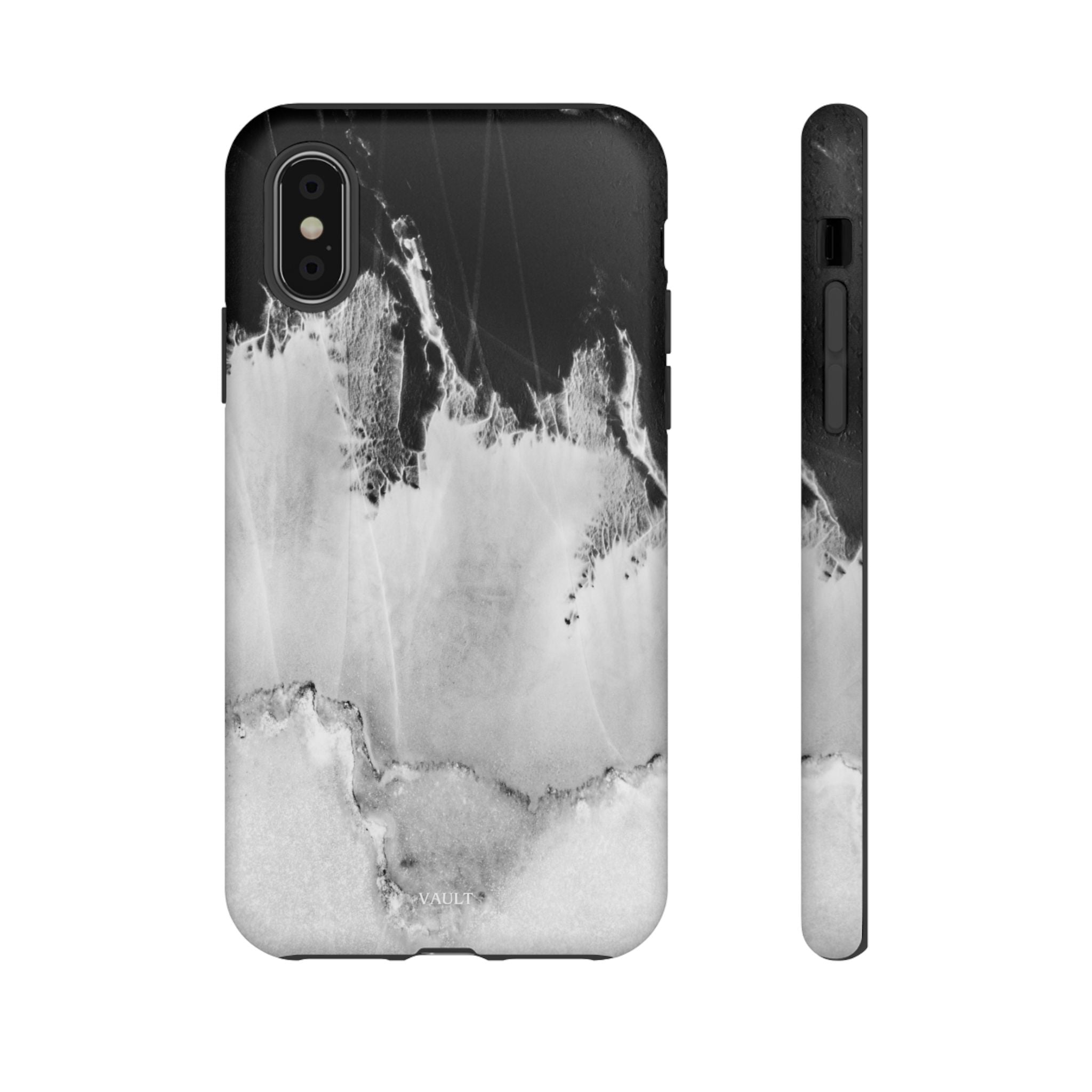 Marble Ink Tough Case — Black & White Abstract Phone Cover