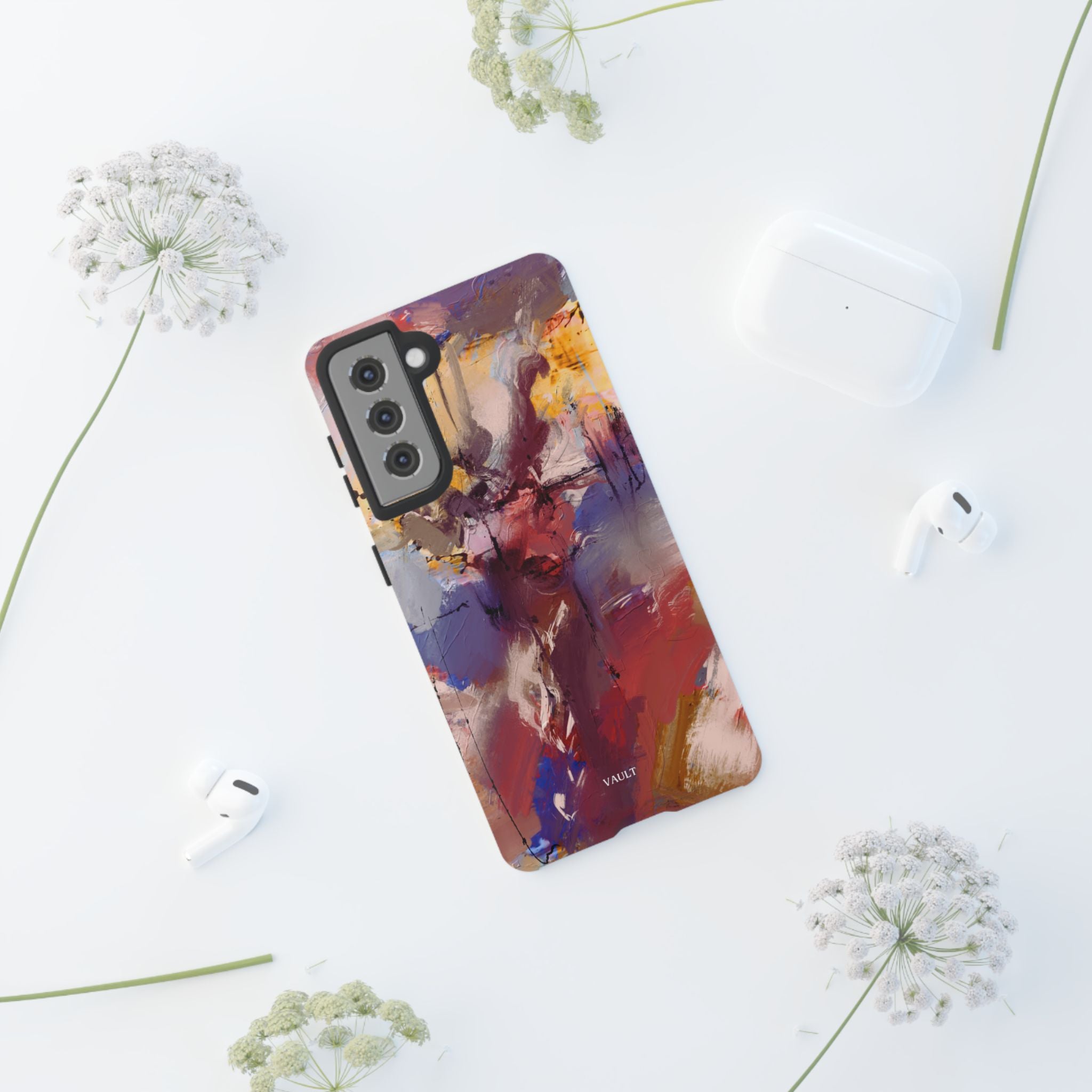 Abstract Brushstroke Tough Phone Case — Colorful Protective iPhone Cover