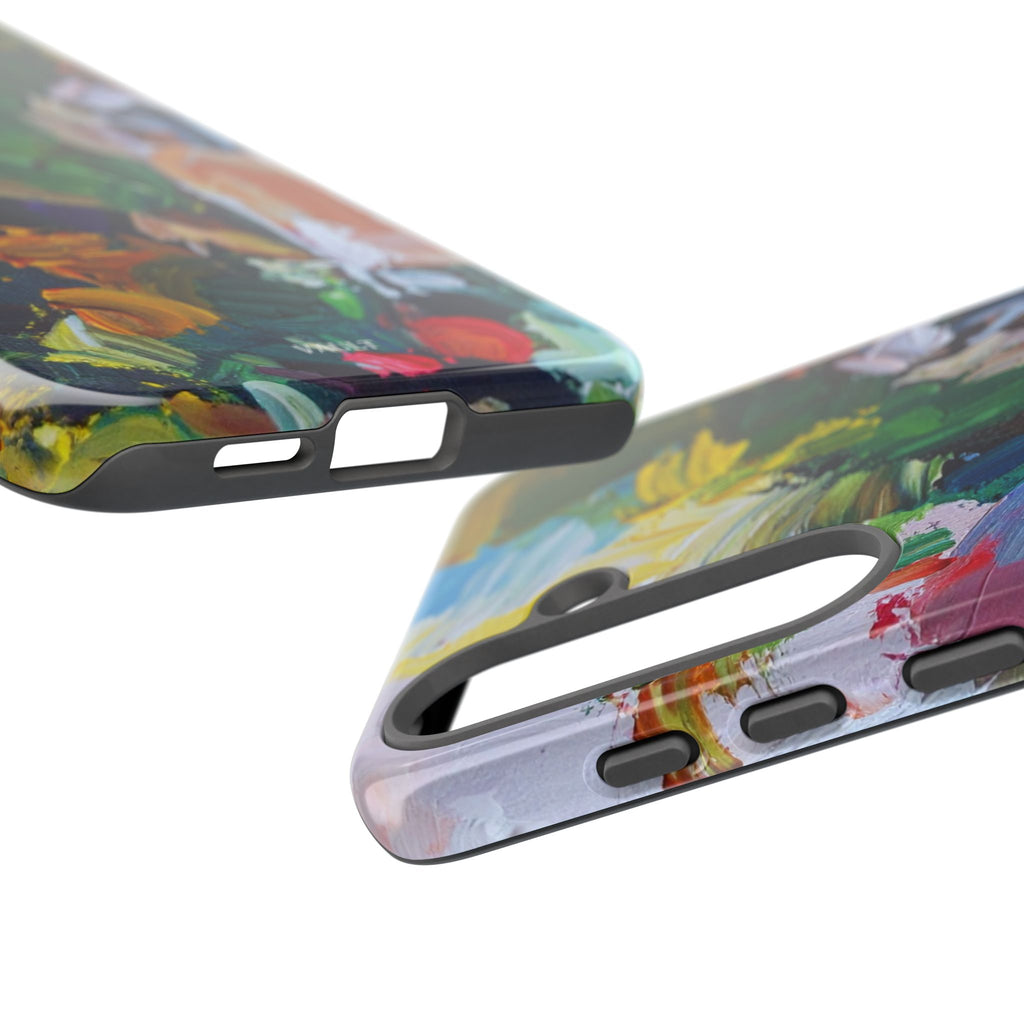 Abstract Paint Brushstroke Phone Case — Colorful Artistic Tough Case