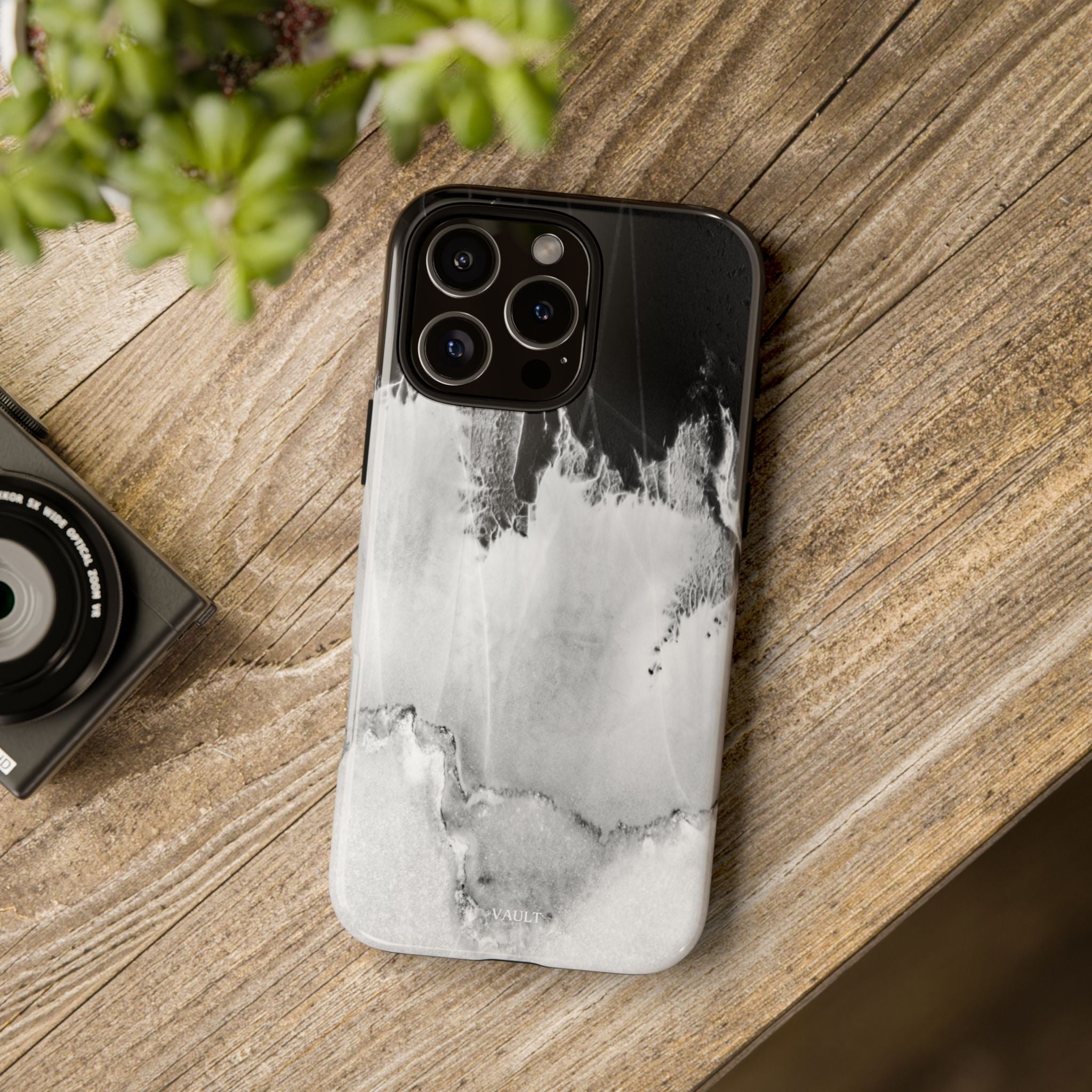 Marble Ink Tough Case — Black & White Abstract Phone Cover