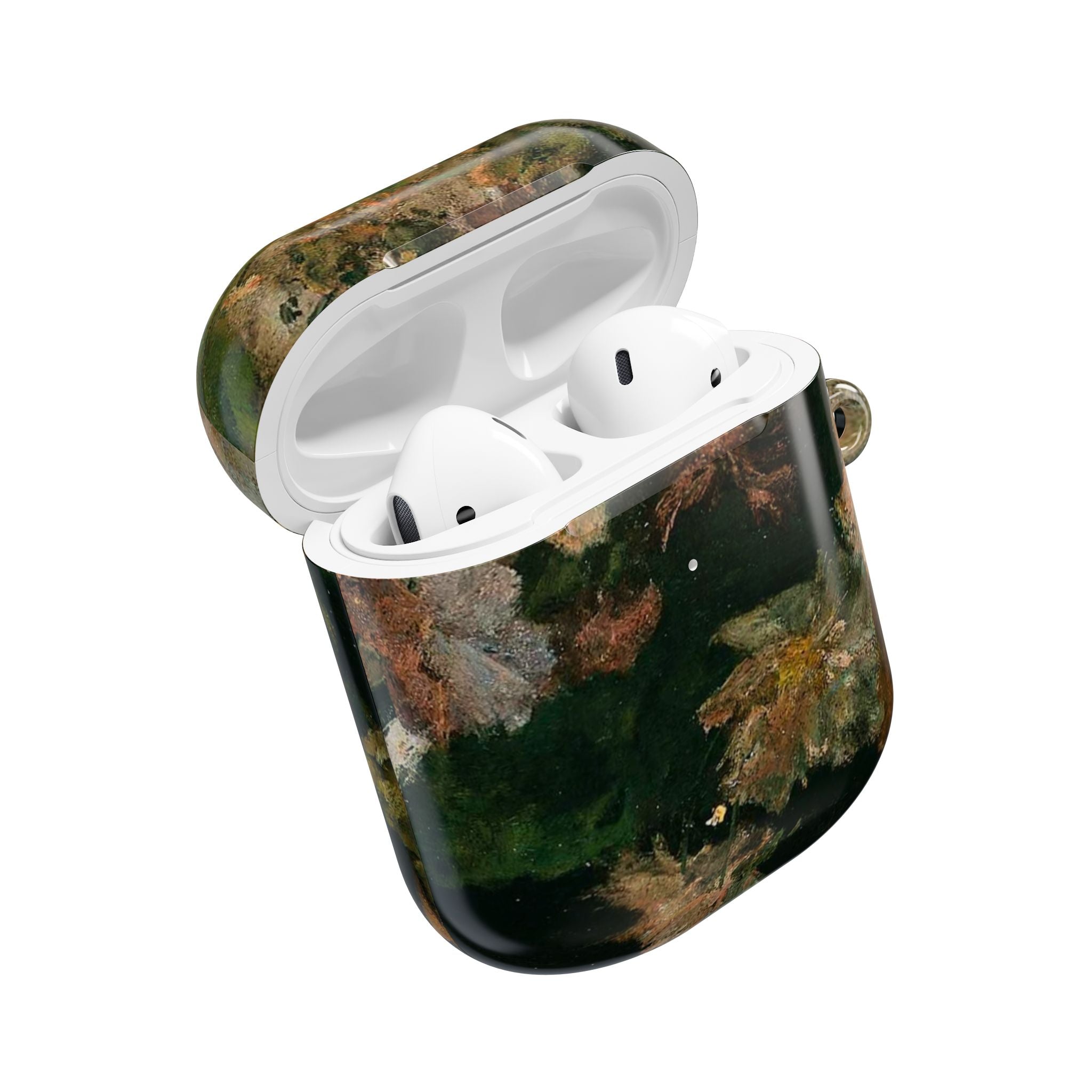 AirPods Case — Dark Green Brown Marble Protective Cover