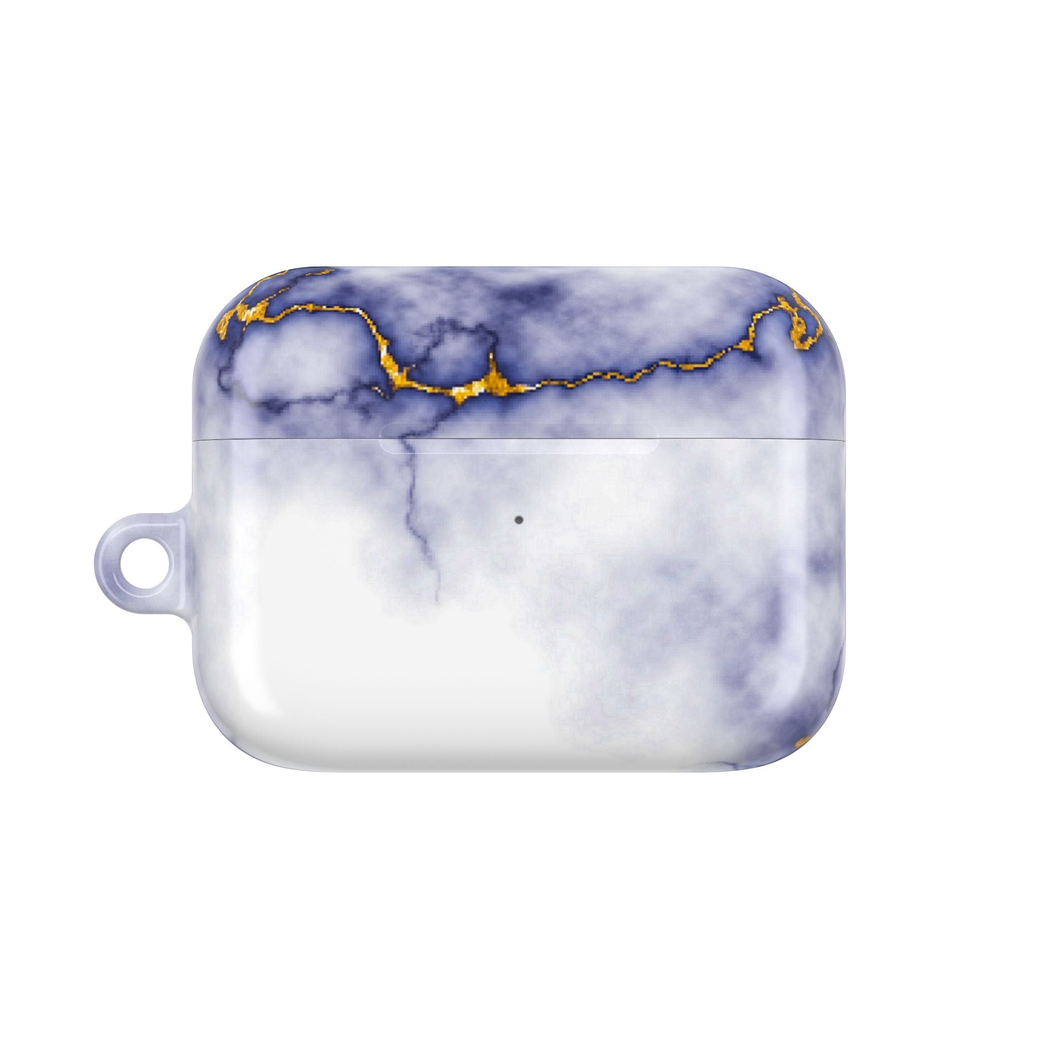 Marble Purple AirPod Case with Gold Veining — Elegant Protective Cover