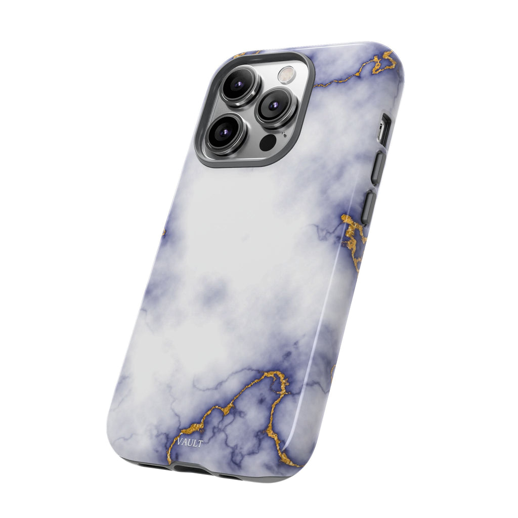 Purple Marble Tough Phone Case with Gold Veins
