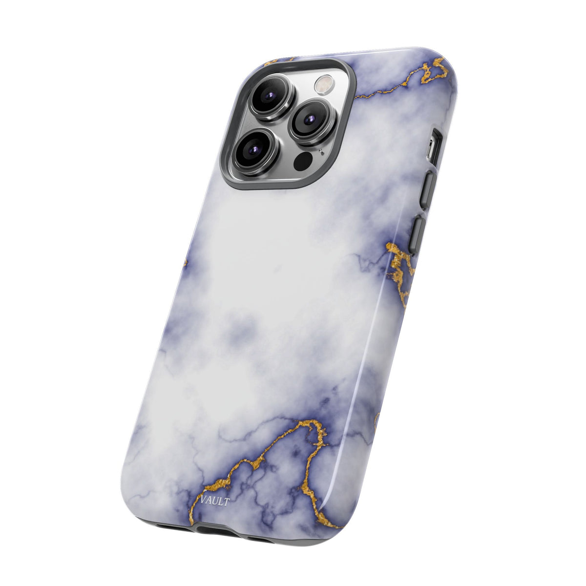 Purple Marble Tough Phone Case with Gold Veins