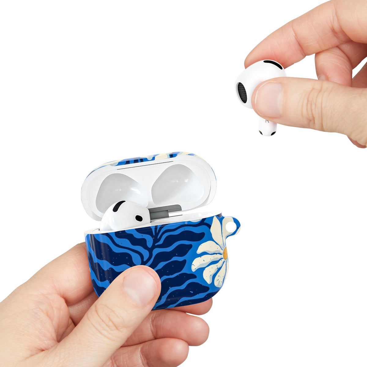 Blue Floral Daisy AirPod Case