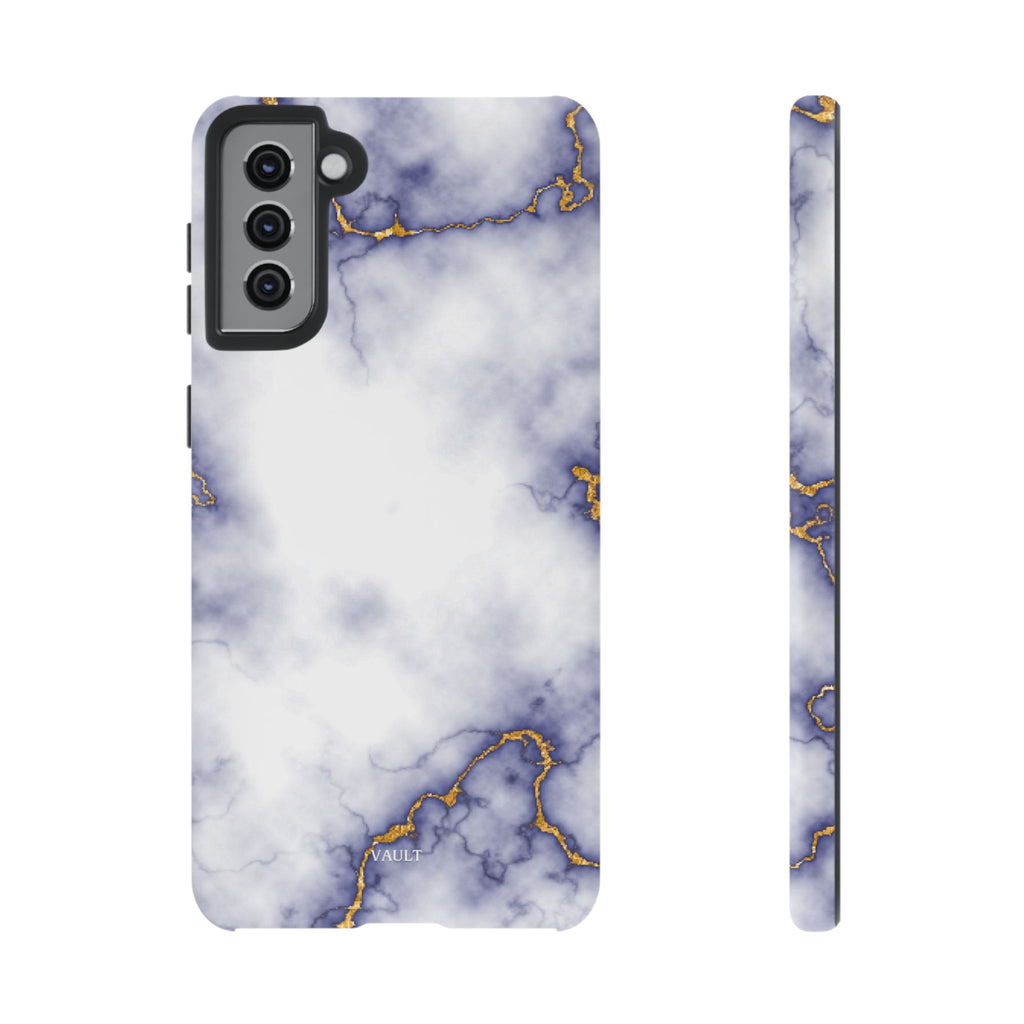Purple Marble Tough Phone Case with Gold Veins