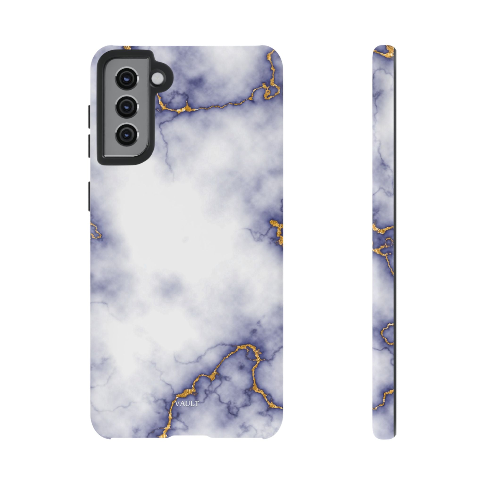 Purple Marble Tough Phone Case with Gold Veins