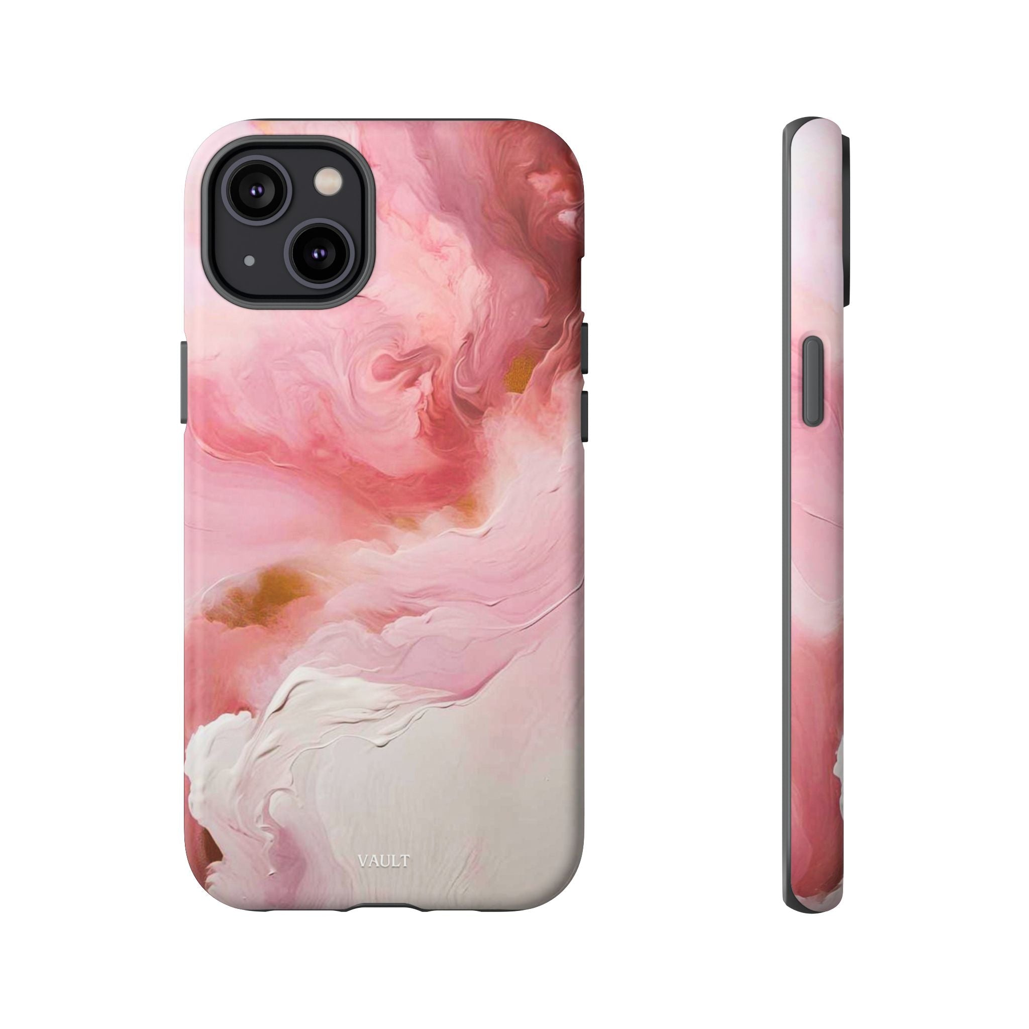 Pink Marble Tough Phone Case — Protective Artistic Phone Cover
