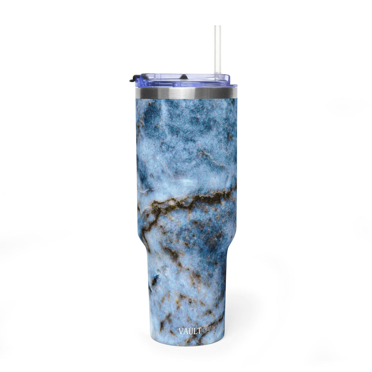 40oz Blue Marble Vacuum Tumbler