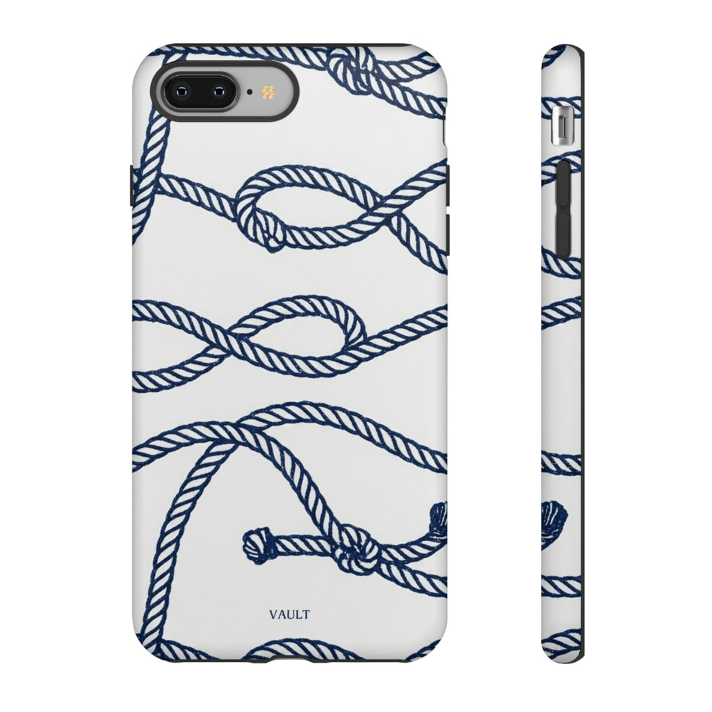 Nautical Rope Tough Case — Protective Phone Cover with Navy Knot Design
