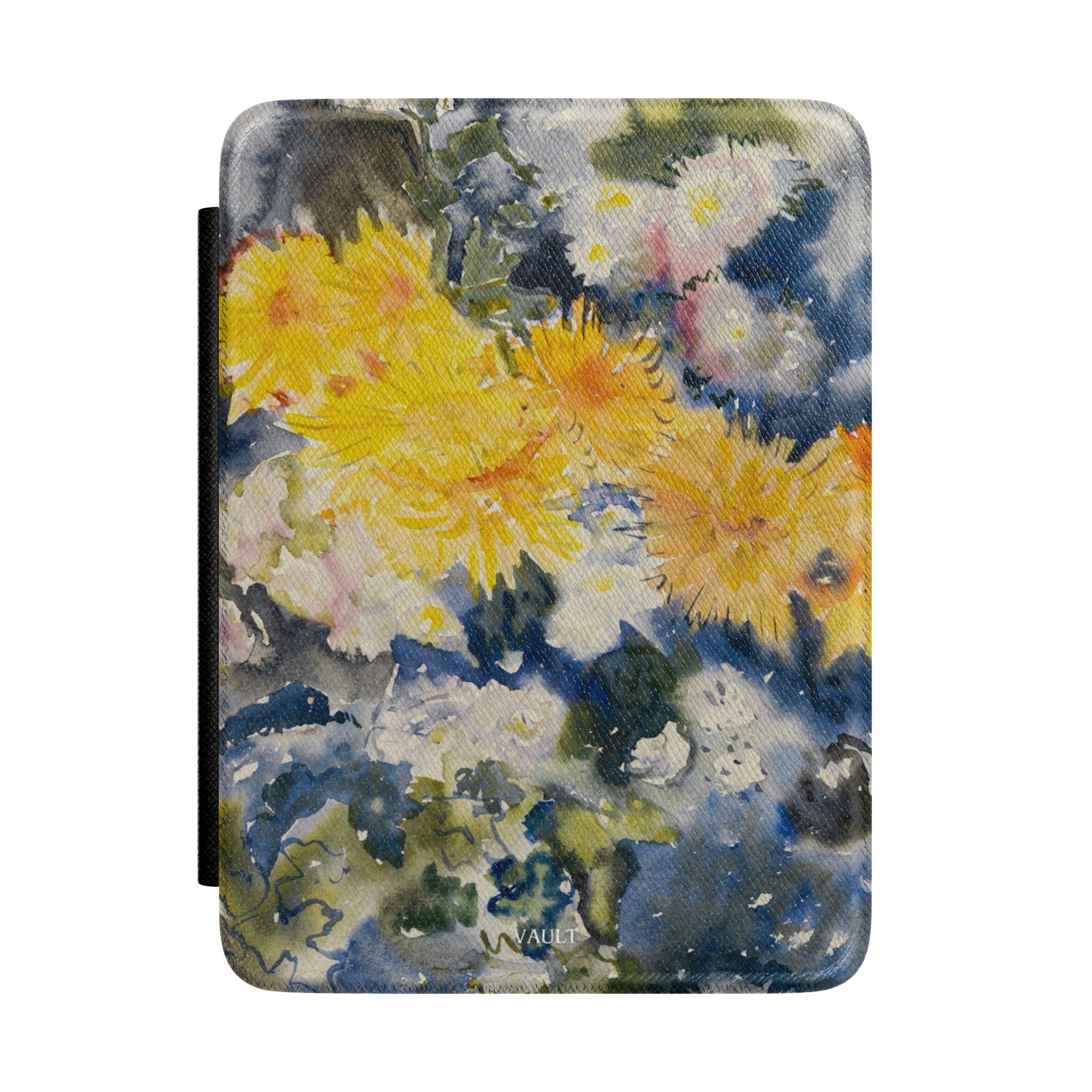 Kindle Case - Watercolor Yellow Floral Protective Cover