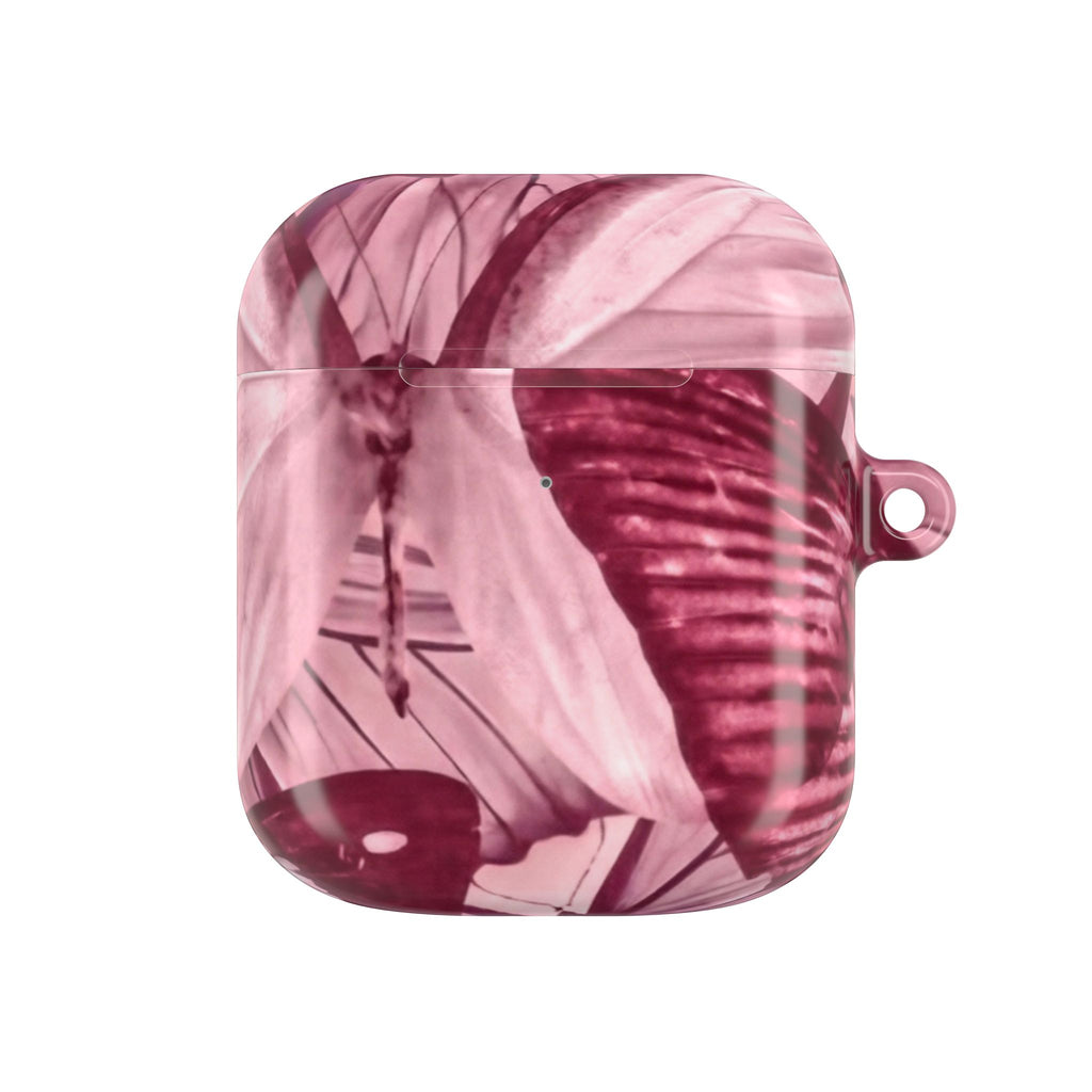 Floral Parasol AirPod Case — Vintage Pink Umbrella Design