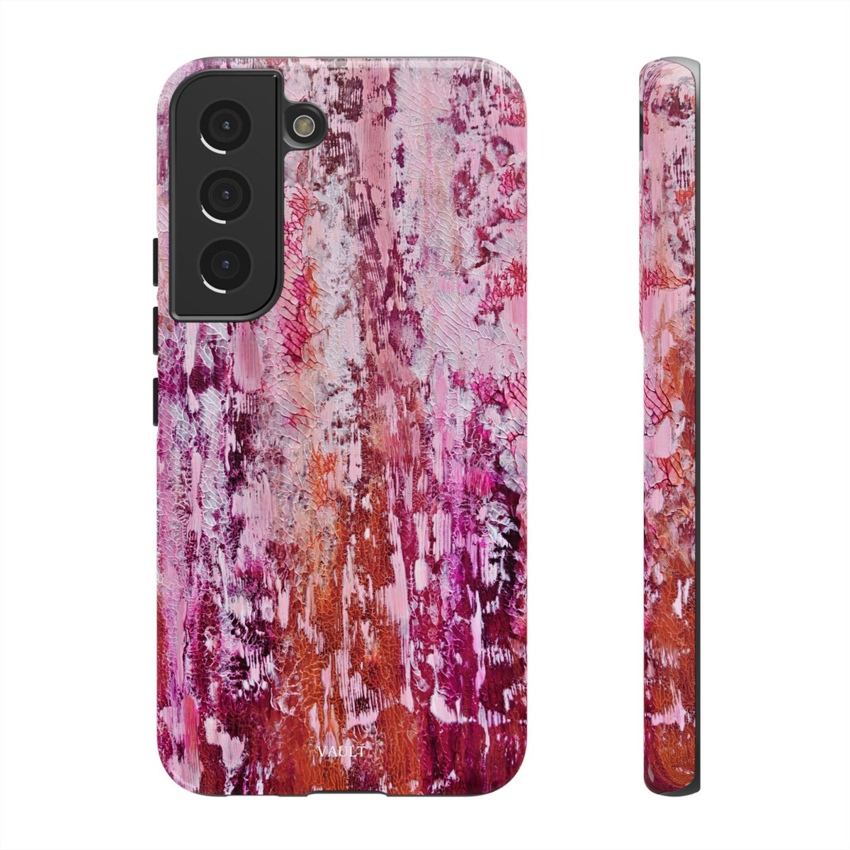 Pink Abstract Art Tough Phone Case — Protective Artistic Phone Cover