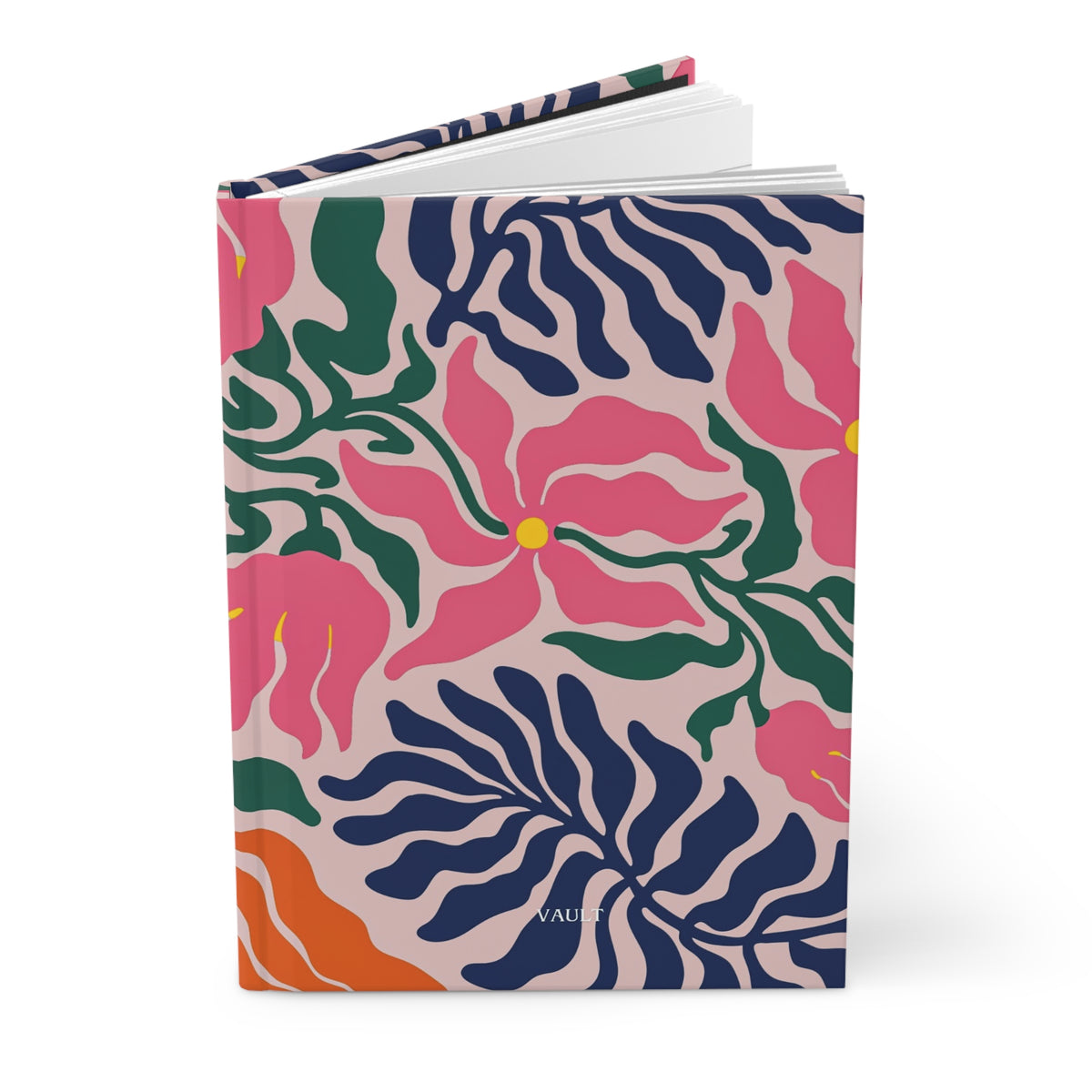 Floral Hardcover Journal — Colorful Abstract Blooms Notebook