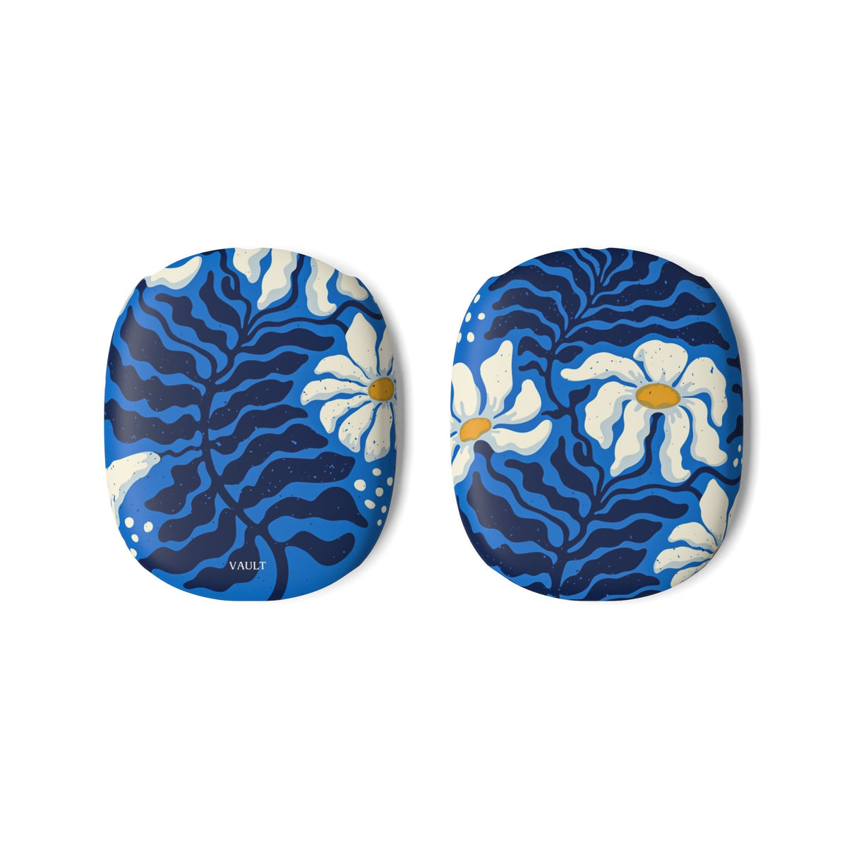 Blue Floral Wave AirPod Max Case – Daisy Pattern Protective Covers