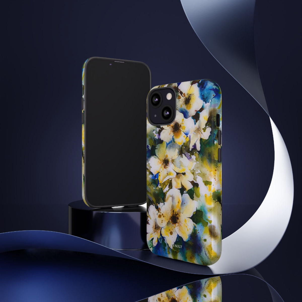 Floral Watercolor Tough Case – Yellow White Blossom Phone Cover