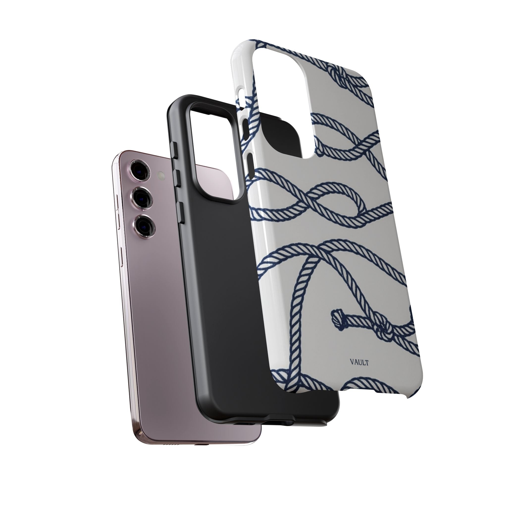 Nautical Rope Tough Case — Protective Phone Cover with Navy Knot Design