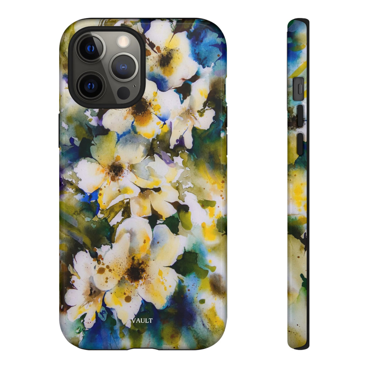 Floral Watercolor Tough Case – Yellow White Blossom Phone Cover