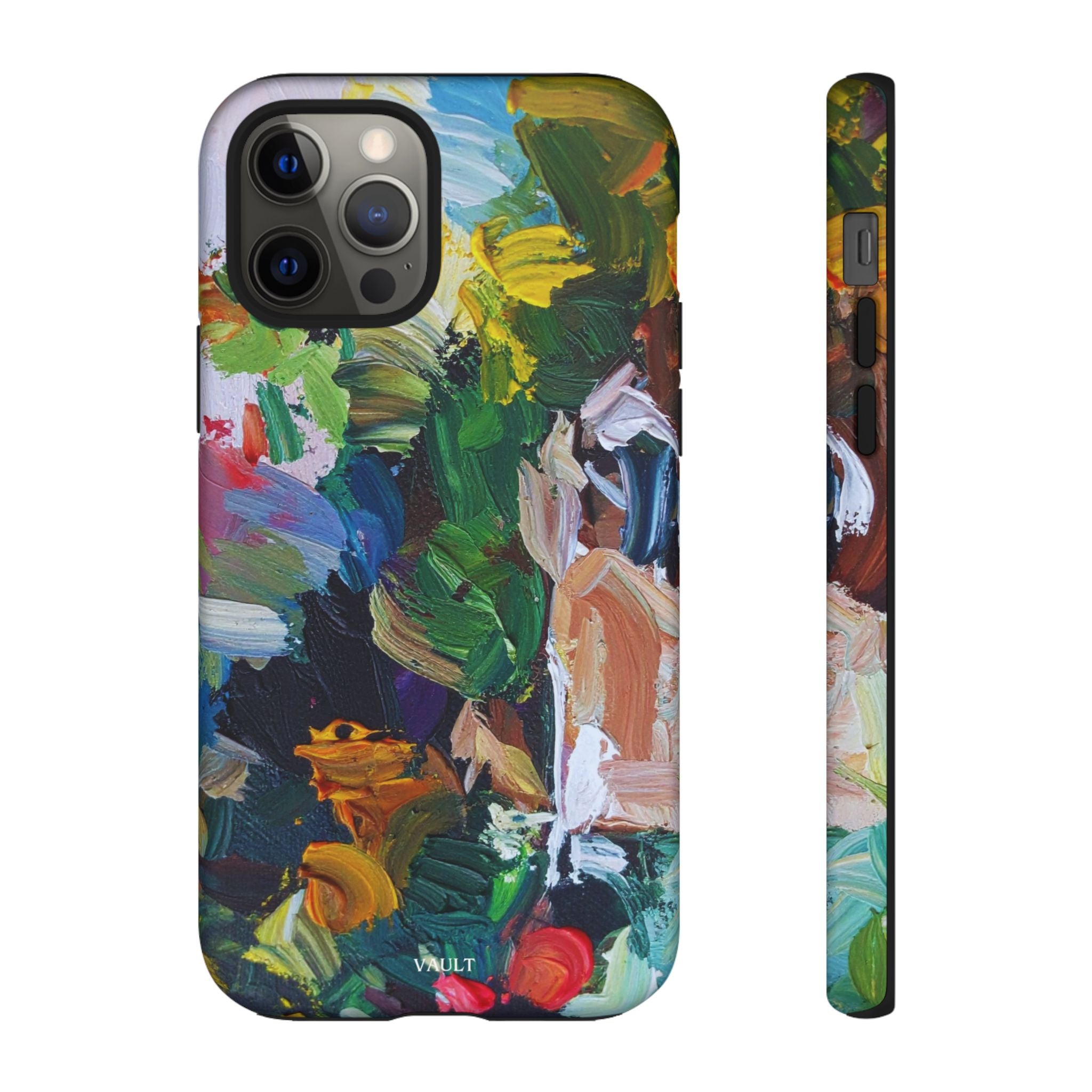 Abstract Paint Brushstroke Phone Case — Colorful Artistic Tough Case