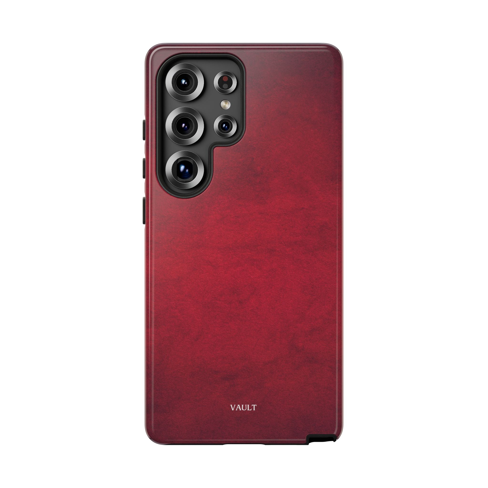 Red Leather Texture Phone Case Impact-Resistant Case