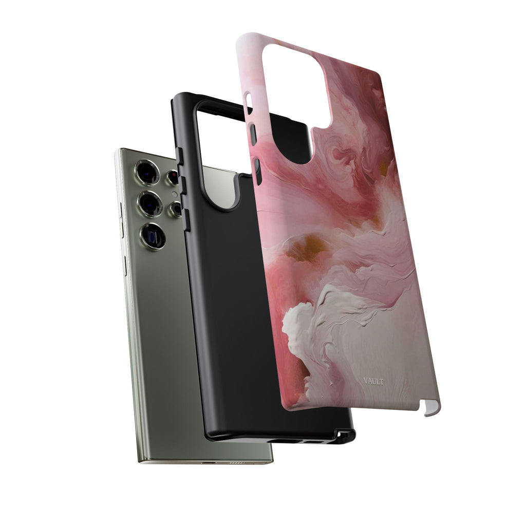 Pink Marble Tough Phone Case — Protective Artistic Phone Cover