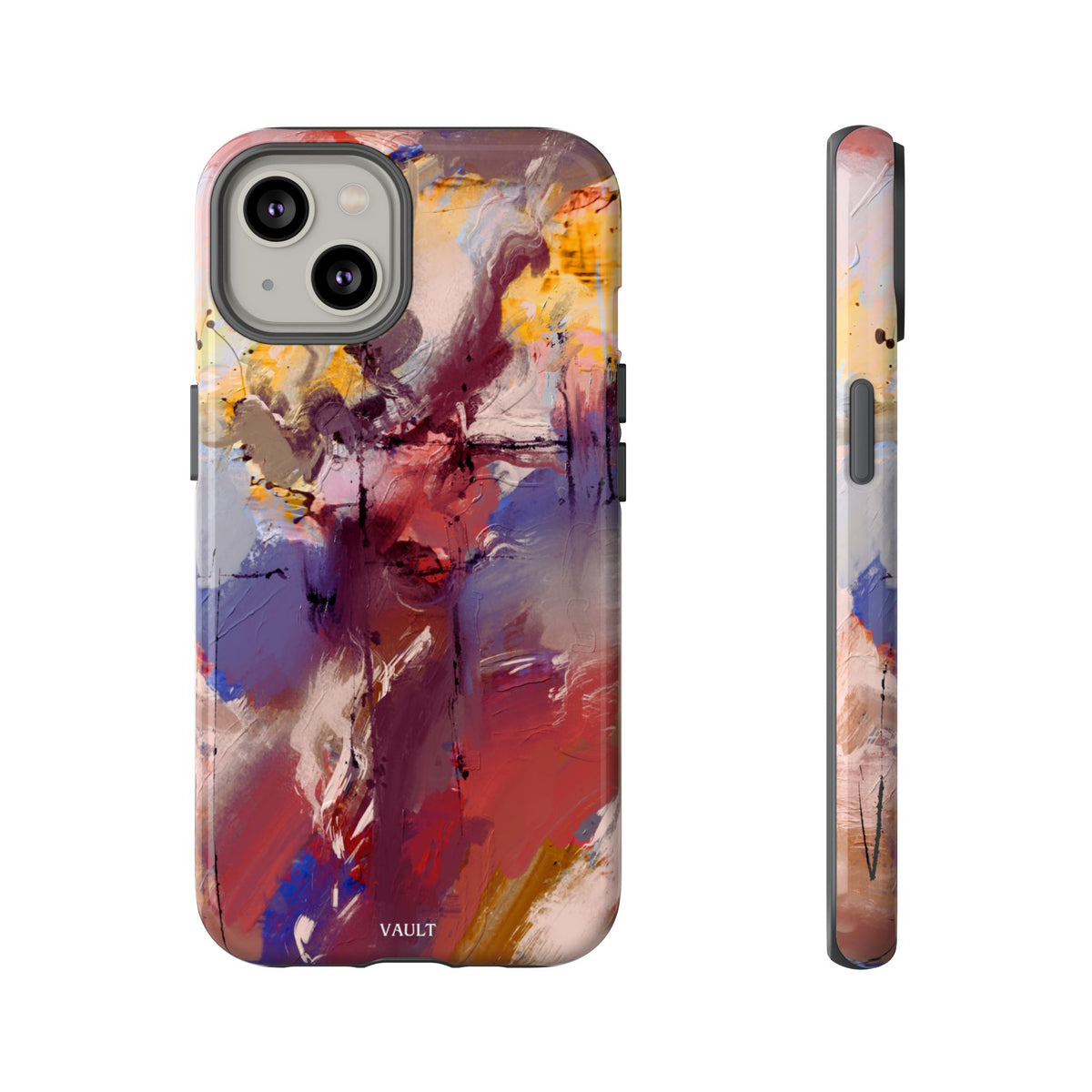 Abstract Brushstroke Tough Phone Case — Colorful Protective iPhone Cover