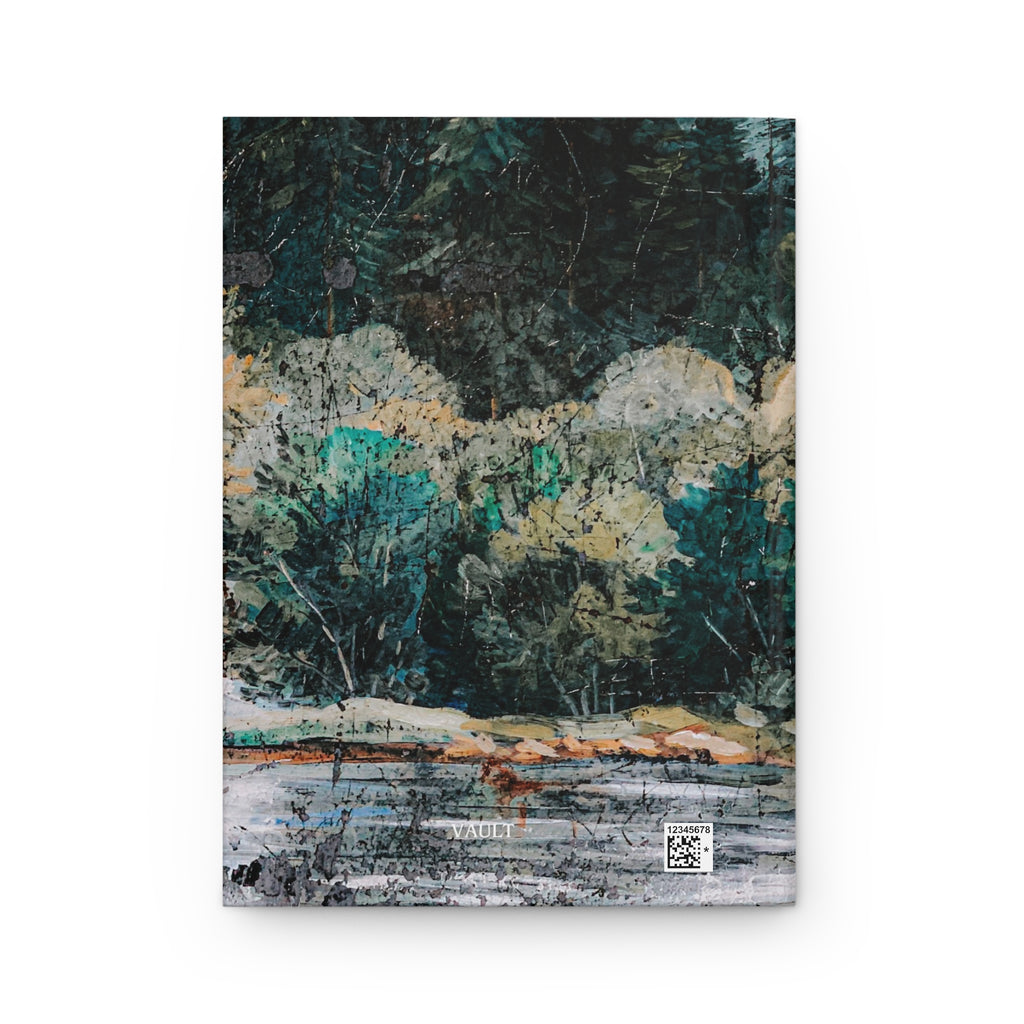 Hardcover Journal — Forest Lake Abstract Landscape Notebook