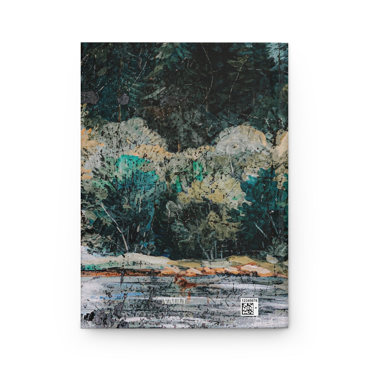 Hardcover Journal — Forest Lake Abstract Landscape Notebook