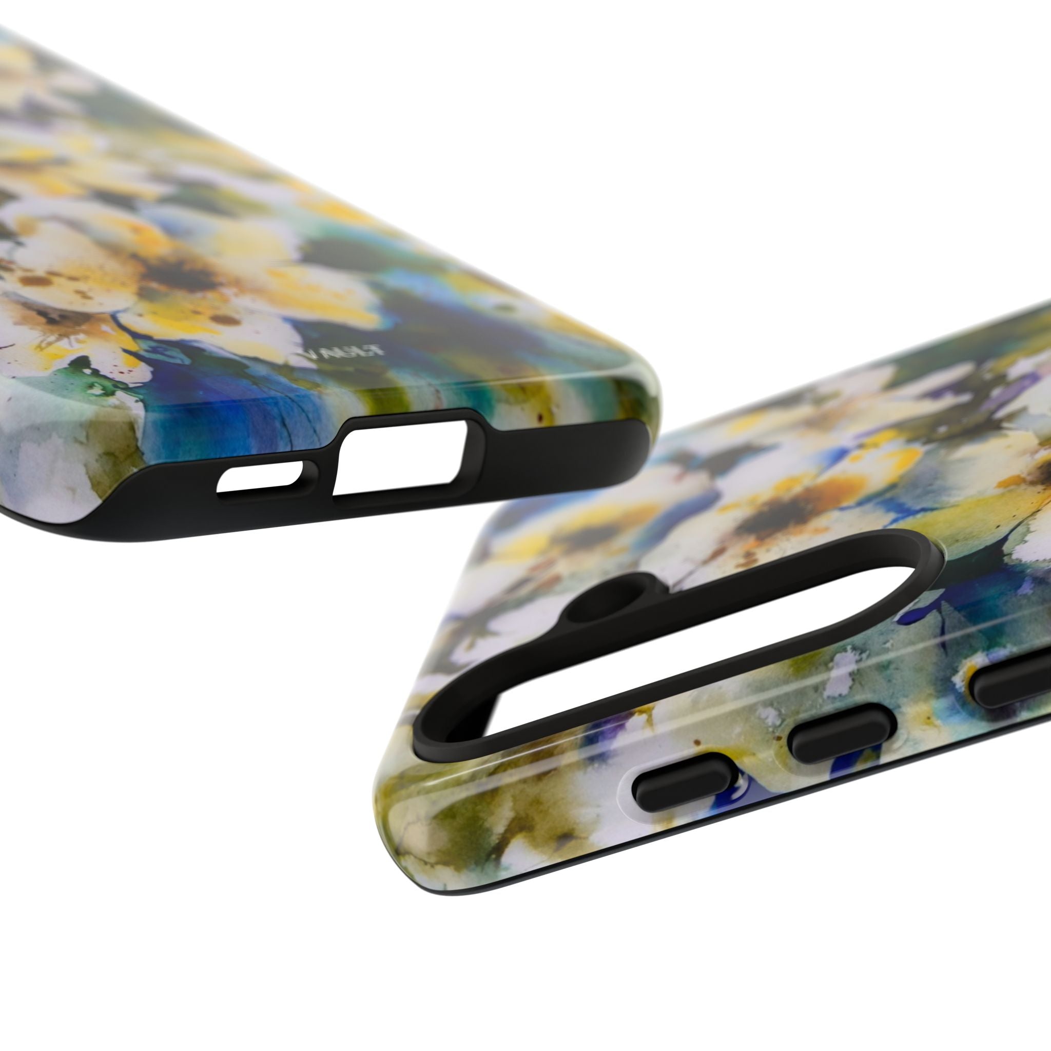 Floral Watercolor Tough Case – Yellow White Blossom Phone Cover