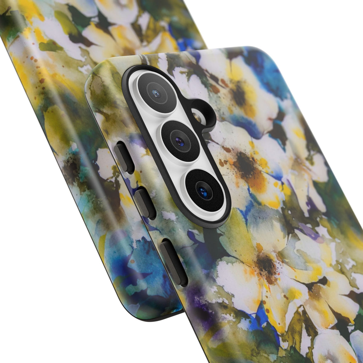 Floral Watercolor Tough Case – Yellow White Blossom Phone Cover