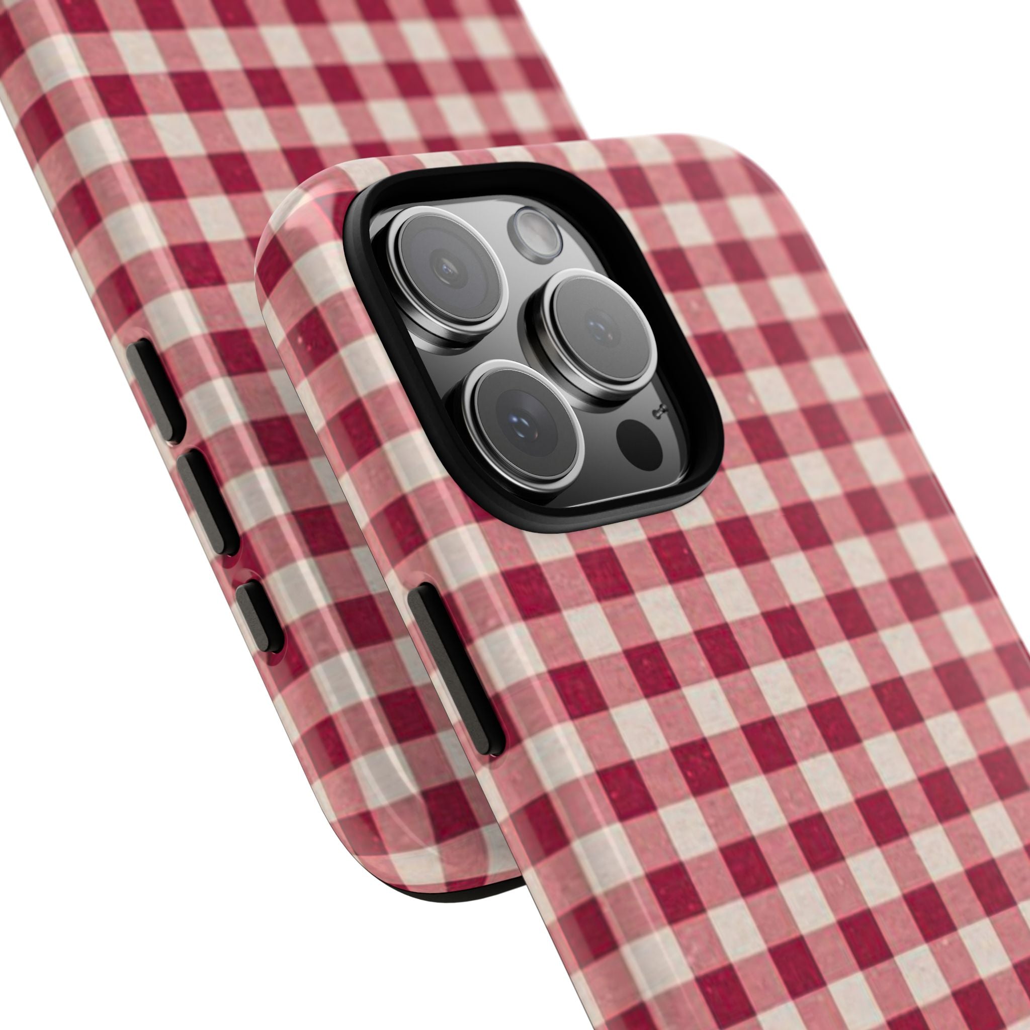 Gingham Phone Case — Red Plaid Tough Case