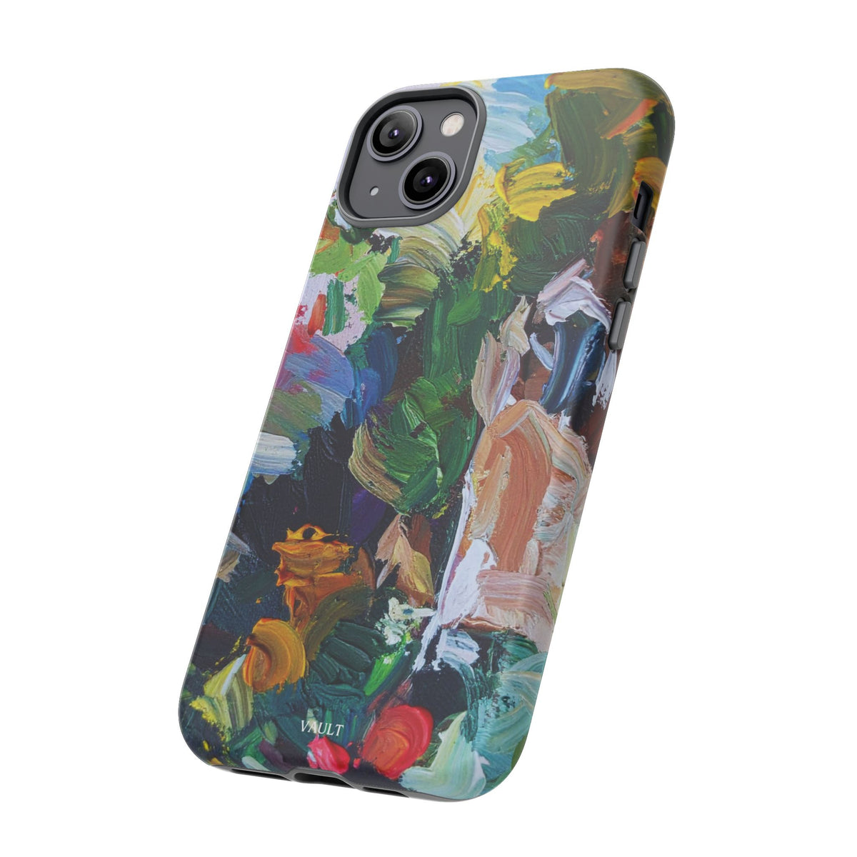 Abstract Paint Brushstroke Phone Case — Colorful Artistic Tough Case