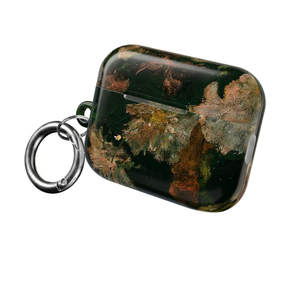 AirPods Case — Dark Green Brown Marble Protective Cover