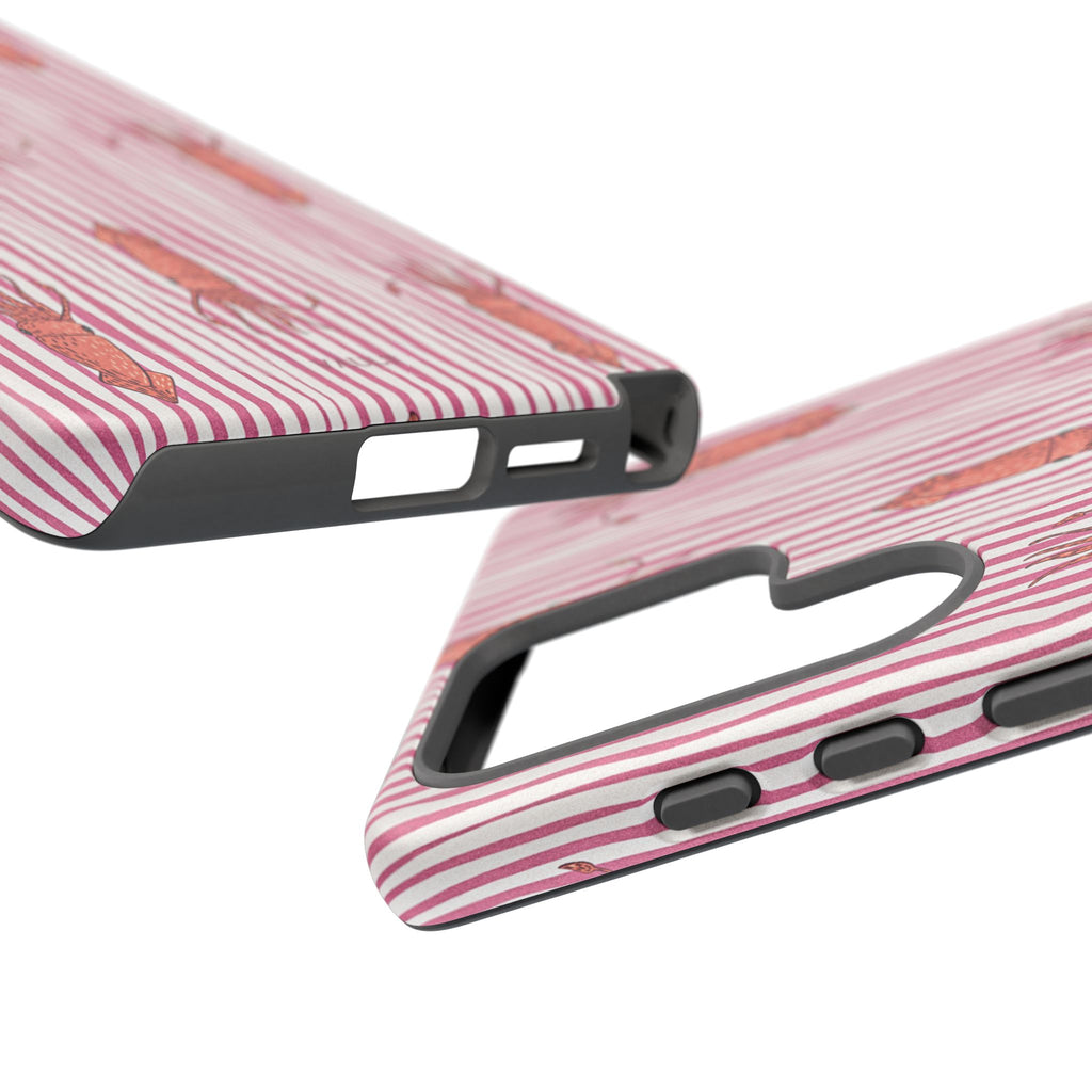 Squid Stripe Phone Case — Pink Nautical Sea Creature Pattern