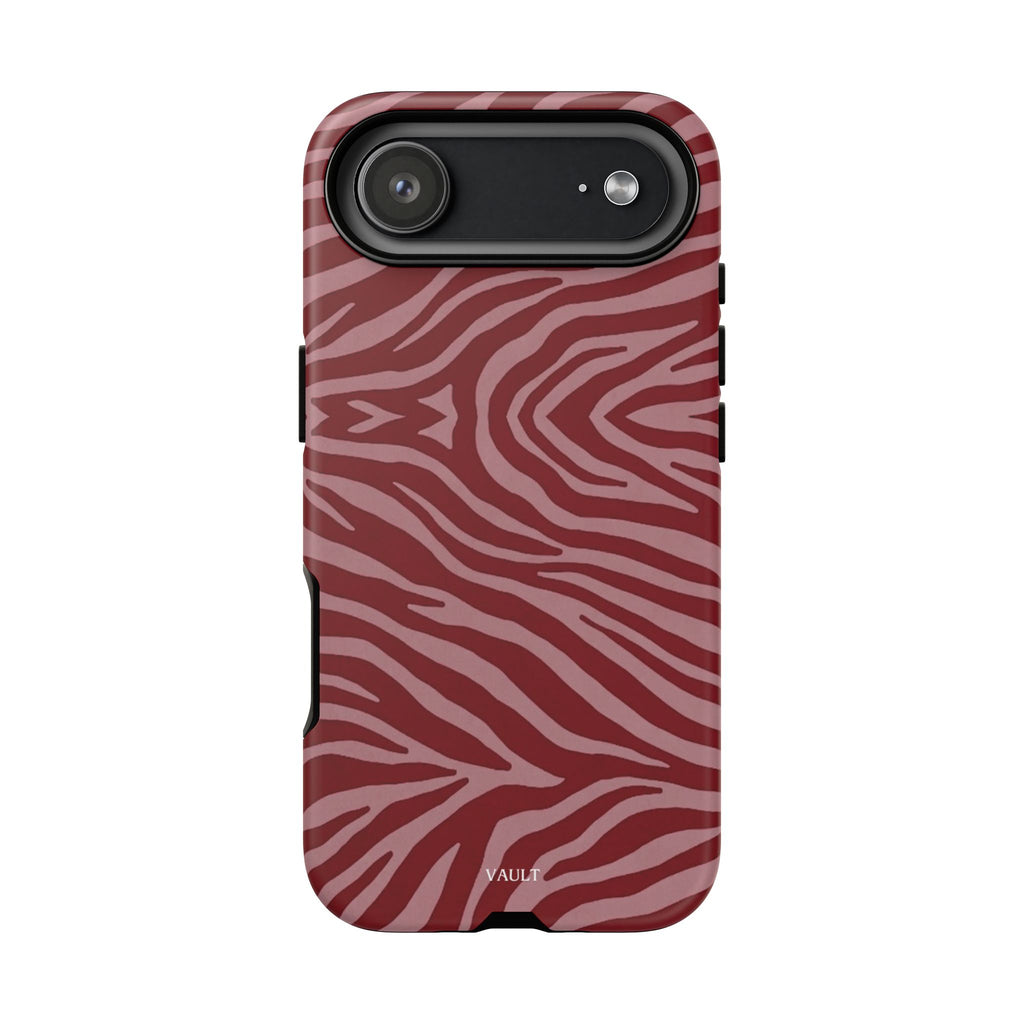 Red Zebra Print Tough Phone Case