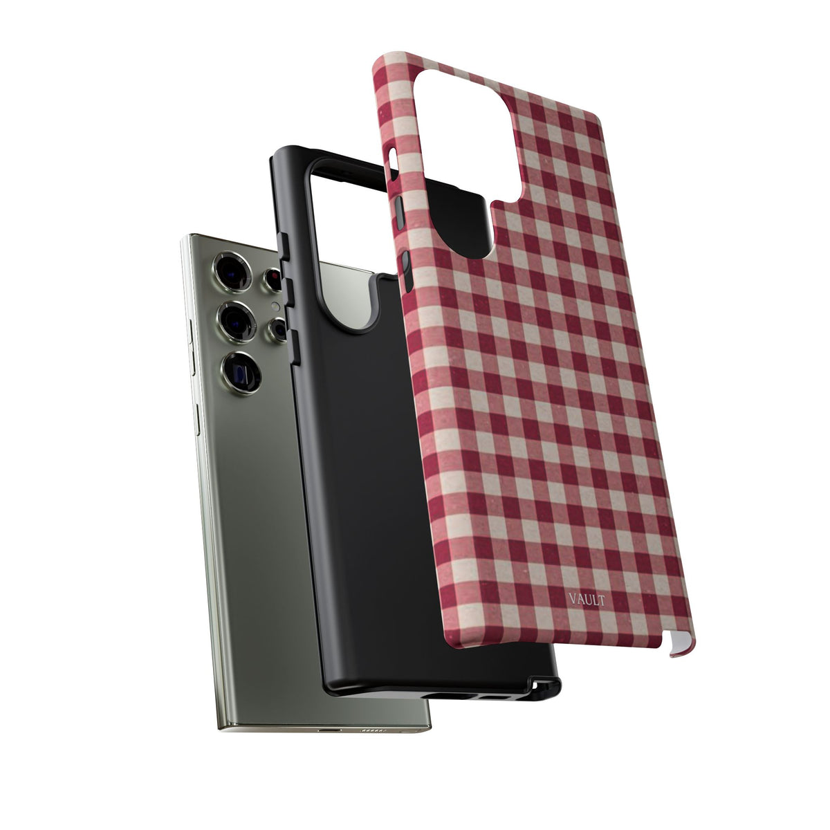Gingham Phone Case — Red Plaid Tough Case