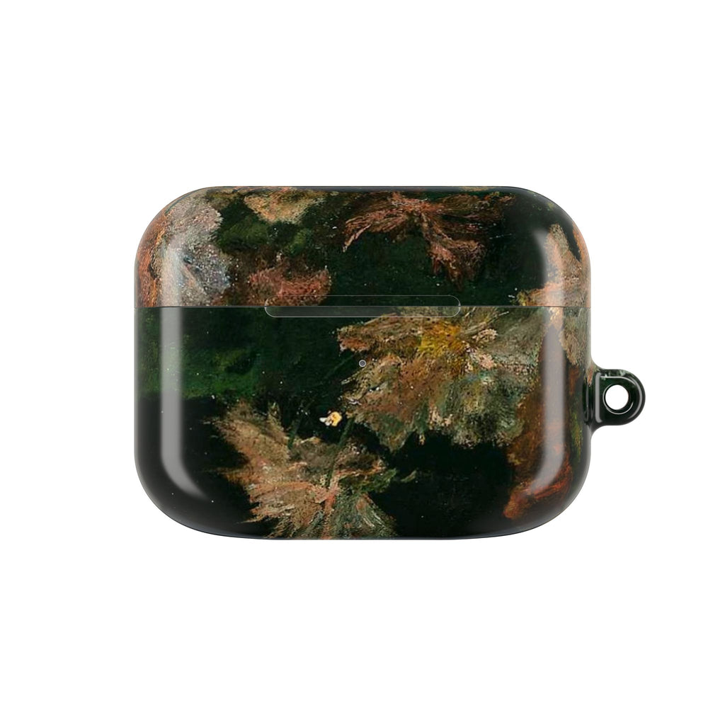 AirPods Case — Dark Green Brown Marble Protective Cover