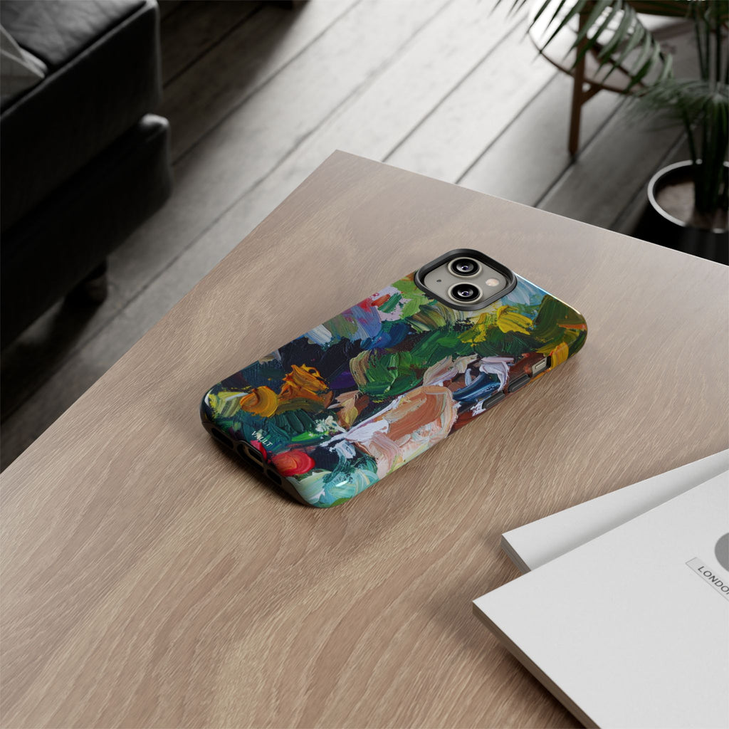 Abstract Paint Brushstroke Phone Case — Colorful Artistic Tough Case