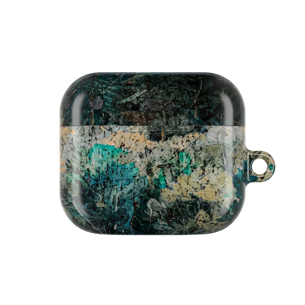 Marbled Forest AirPod Case — Green Teal Abstract Protective Cover