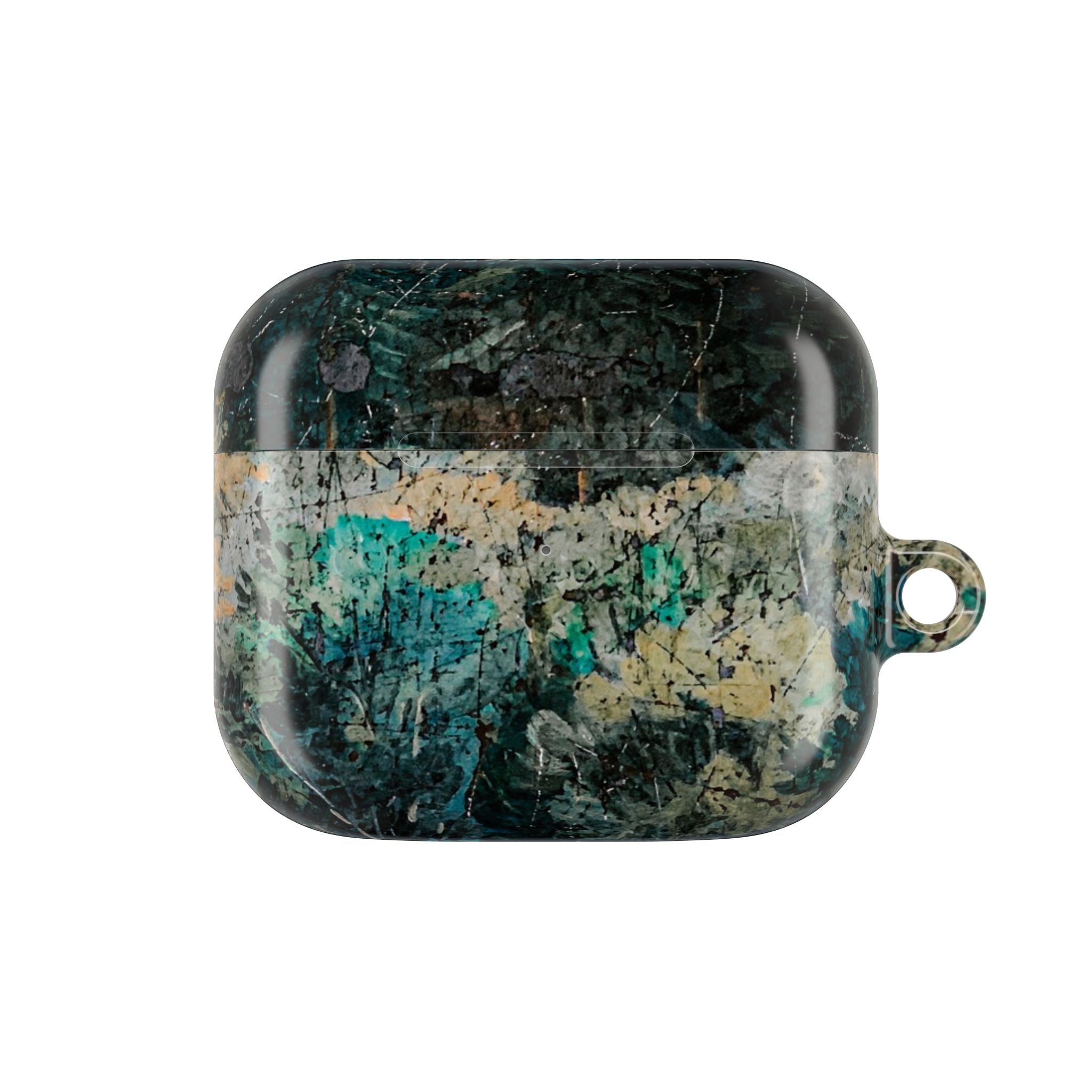Marbled Forest AirPod Case — Green Teal Abstract Protective Cover