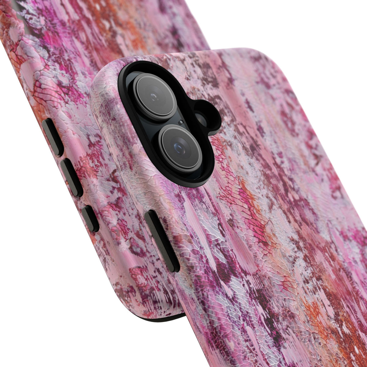 Pink Abstract Art Tough Phone Case — Protective Artistic Phone Cover