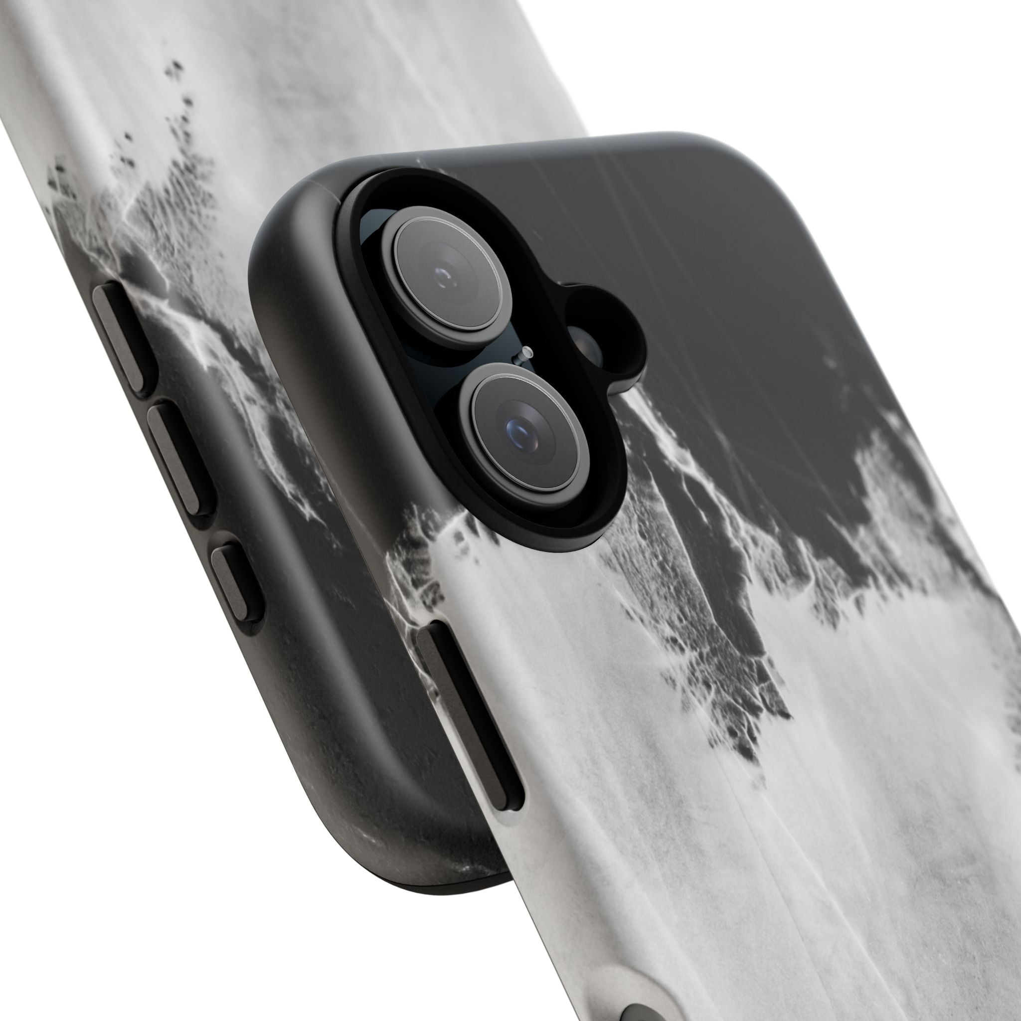 Marble Ink Tough Case — Black & White Abstract Phone Cover