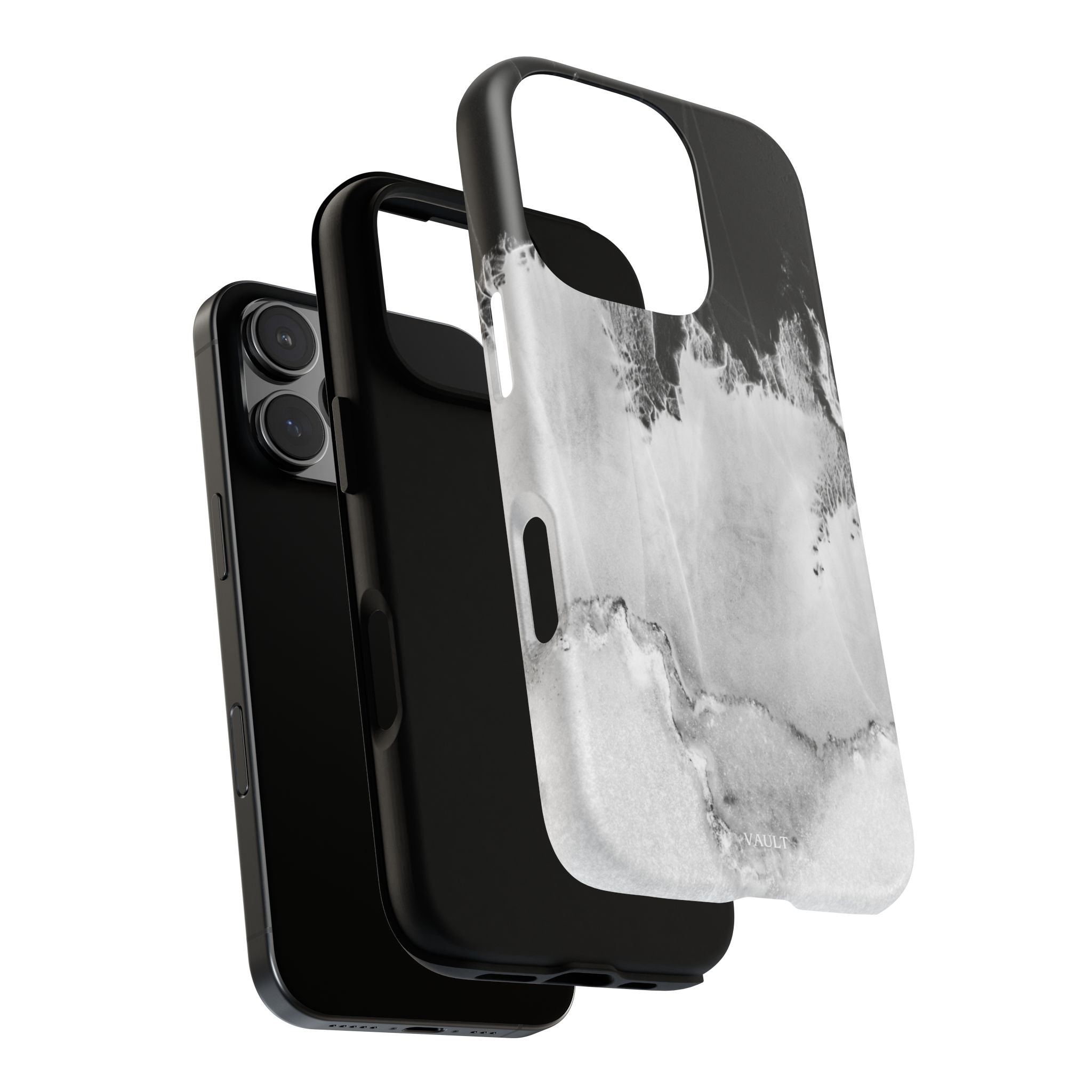 Marble Ink Tough Case — Black & White Abstract Phone Cover