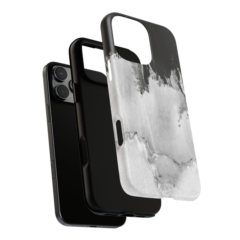 Marble Ink Tough Case — Black & White Abstract Phone Cover