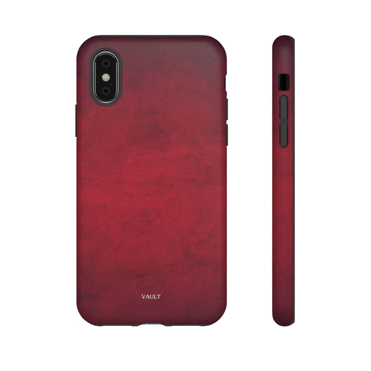 Red Leather Texture Phone Case Impact-Resistant Case